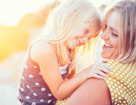 Mother Playing with Daughter