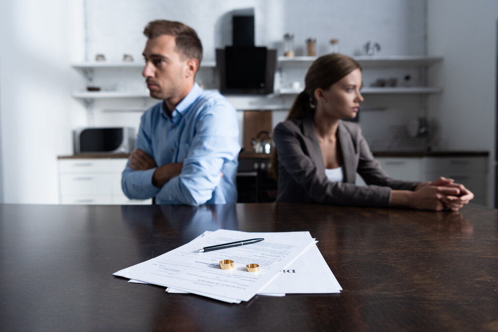 Stressed Couple After Divorce